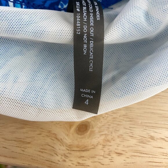 Torrid High Rise Ruched‎ Swim Bikini Bottom 4X Paisley Blue NWT SW-1809 - Picture 10 of 11